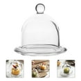 thumbnail image 6 of Monyance Cake Plate Clear Glass Cake Tray with Dome Cover Decorative Round Cupcake Dessert Fruits Tray(3.74X3.74X3.66Inches), 6 of 10