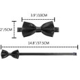 thumbnail image 2 of GUZEIR 2PCS Boys Child Kids Bow ties - Adjustable Pre Tied Solid Color Wedding Party Bowties&nbsp;Black, 2 of 9