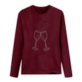 thumbnail image 4 of Camiseta de mujer Camisetas divertidas lindas de manga larga de otoño Camiseta Hearth Love Camiseta de regalo Tops Blusa Regalo para parejas Pompotops gfhjh15618, 4 of 4