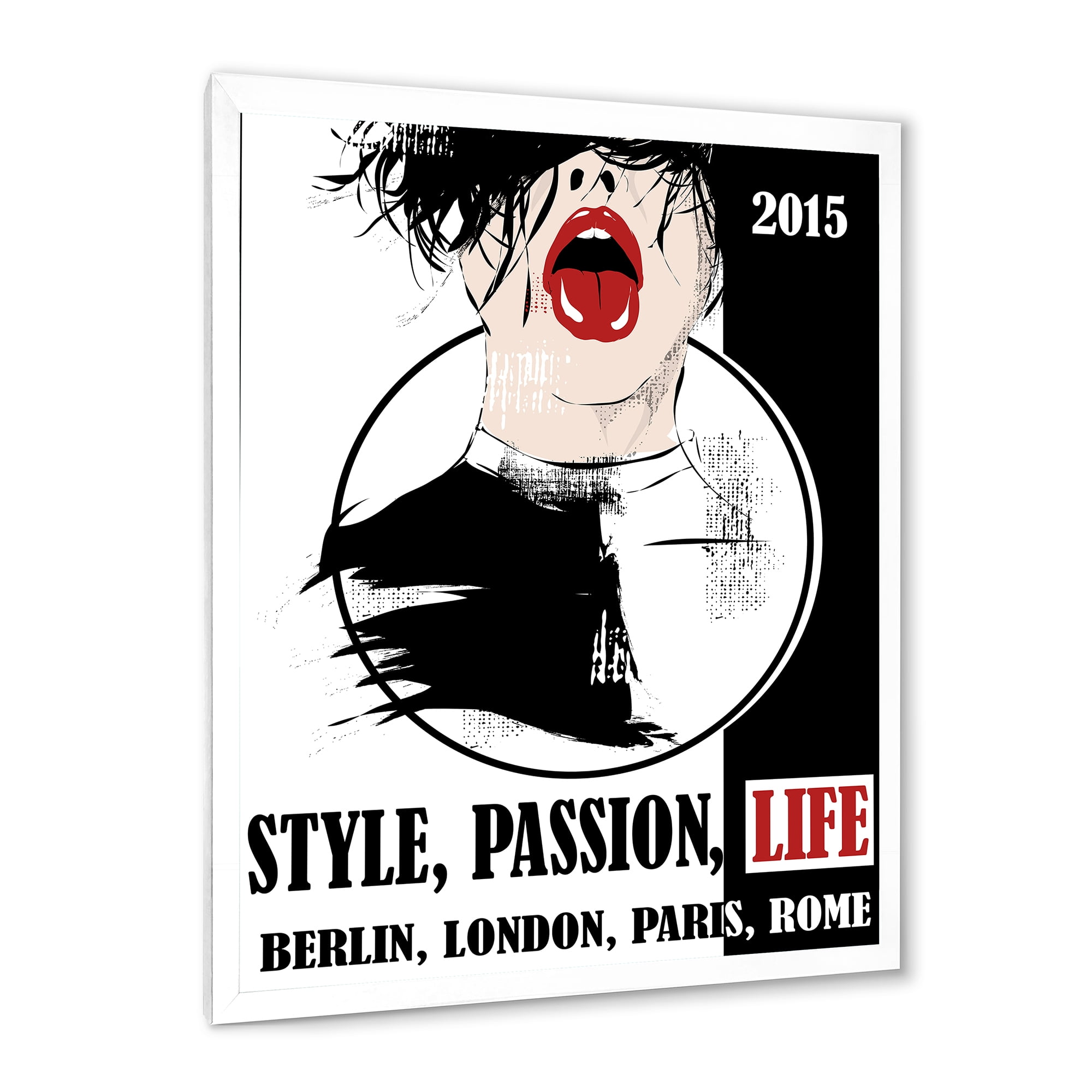 Designart 'Style Passion Life Fashion Woman VIII' Vintage Framed Art Print