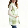 thumbnail image 4 of WOYY Teen Girls Reversible Vest Plaid Sleeveless Jacket with Pocket, Sizes 15-16, 4 of 8