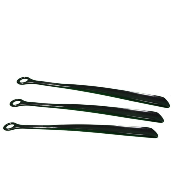 Lot of 3 Extra Long Shoe Horn 18.5&quot; Extended Arm Black