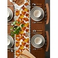 thumbnail image 3 of Table Runner 108 Inches Long for Kitchen Dining, Orange Pumpkin Fall Dresser Scarf Farmhouse, Dining Table Decorations for Wedding/Parties, Thanksgiving Black White Plaid Farmhouse 13 x 108 In, 3 of 9