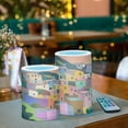 thumbnail image 3 of Yayeee Flameless Candles with Remote Flickering Battery Operated Multi Color Changing, Purple Cityscape Painting, 3 of 7