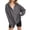 Gray, variant on AXXD Basic Sweatshirts for Women Trendy Summer 2024 Casual Solid Color Hooded Button Round Neck Long Sleeved Loose Top