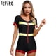 thumbnail image 2 of Supervisor de seguridad para mujeres Guardia de seguridad Cosplay Trajes de cosplay Disfraz de Halloween Bombero Jefe de bomberos Ropa de juego de rol, 2 of 5