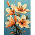 thumbnail image 1 of Qisvanset Framed Canvas Wall Art 12x16 Inch White Lily Spring Pop Art TV Background Wall Decor, 1 of 5