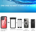 thumbnail image 2 of Dteck for iPhone 15 Pro Waterproof Case, Built-in 9H Tempered Glass Screen Protector [IP68 Underwater][Military Dropproof][Dustproof][Real 360] Full Body Shockproof Phone Case with Lanyard, Black, 2 of 10