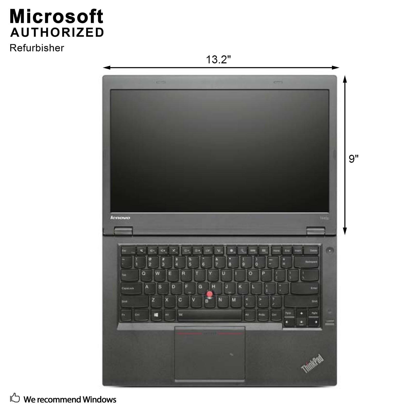 Lenovo ThinkPad T440p 14" Laptop, Intel Core I5-4300M up to 3.3G, 12G DDR3L, 1T, DVD, VGA, miniDP, USB 3.0, W10P64-Multi Languages Support (EN/ES/FR)