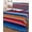 Blue Red, variant on Twin XL Quilt Bedding Set, Mexican Style Reversible Summer Quilt 3 Pieces, Colorful Mexico Stripes Orange Red Lightweight Bedspreads Coverlets with 2 Pillow Shams for All Seasons