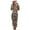 Brown, variant on Adult Onesie Pajamas for Women Unisex Adult Leopard Onesie Hoody Pajamas Zipper Up Long Sleeve Plush Jumpsuit