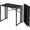 thumbnail image 2 of Folding Computer Desk inch Writing Gaming Computer Camping Desk  No Assembly Required Home Office Table  Mahogany, 2 of 6