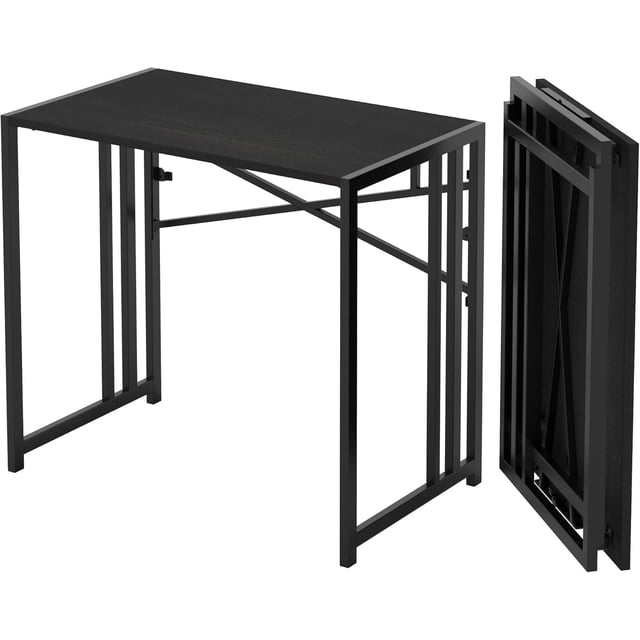 Folding Computer Desk inch Writing Gaming Computer Camping Desk No Assembly Required Home Office Table Mahogany