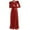 Red, variant on Annhoo Women's Maternity Knit Dress Button Down Elagant Pleated V-Neck Long Sleeve Clothes Trendy Pregnancy Maxi Dresses