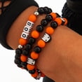 thumbnail image 4 of Pulseras de Halloween Pulseras con dijes de calabaza fantasma Pulseras de cuentas elásticas para mujeres, 4 of 5