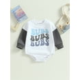 thumbnail image 2 of Cenuakty Baby Boys Autumn Casual Romper Infant Long Sleeve Letter Print Contrast Color Romper, 2 of 8