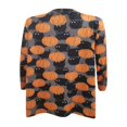 thumbnail image 3 of Women‘s Halloween Long Sleeve Open Front Cardigan Bat Print Buttons Down Cardigan Streetwear, 3 of 5