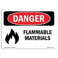 thumbnail image 1 of SignMission OS-DS-A-1218-L-2014 12 x 18 Po Signe de Danger OSHA - Matériaux Inflammables, 1 of 1
