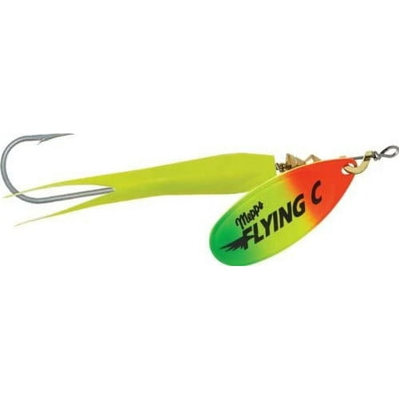 Mepps Flying C Fishing Lure, Hot Fire Tiger 7/8 Oz - FC78P HC-HFT