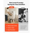 thumbnail image 4 of VEVOR Laundry Pedestal, 12 in Height, Washer and Dryer Pedestals with 1200 lbs Weight Load Capacity, 18.7-31 in Adjustable, Non-Slip Feet, Heavy-duty Steel Washing Machine Stand Universal Fit, White, 4 of 9