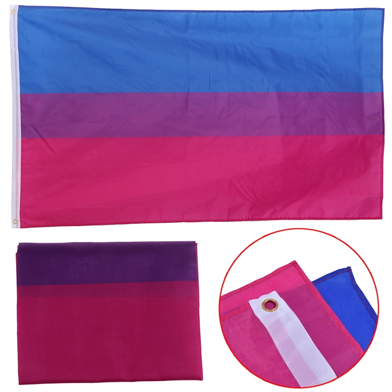 3x5 Ft Double Stitched Bisexual Flag Pride Banner Gay Lesbian LGBT Canvas HRSH5 