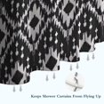 thumbnail image 6 of Black Geometric Pattern Shower Curtain 36"x72" ,Bathroom Decorative Shower Curtains Set with 12 Hooks,Modern Waterproof Washable Shower Curtain, 6 of 6