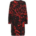 thumbnail image 2 of Women Halloween Print Long Sleeve Lace Up V-neck Mini Dress, 2 of 3