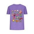 thumbnail image 1 of Blusas de Verano de las Mujeres Flor Impresa Cuello Redondo Manga Corta Superior, Verano Superior de las Mujeres, 1 of 4