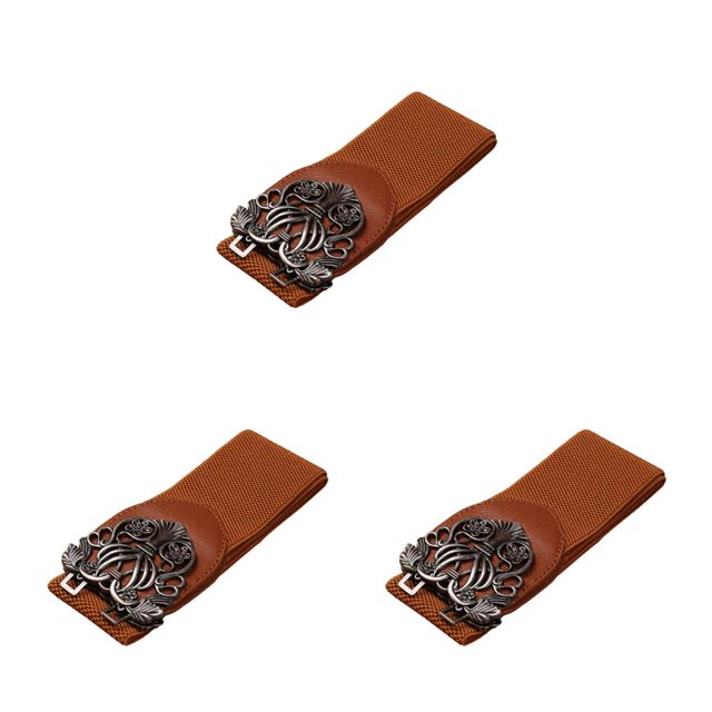 Jumpingount Cinturón para mujer Cinturones para jeans Vestidos Chaqueta de plumón Antique light tan Type1 NO1