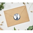 thumbnail image 2 of Darling Souvenir Round 45 Pcs Wedding Couple Thank You Stickers Personalized Bride Groom Names And Date Envelope Seals-Navy Blue, 2 of 4