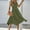 Army Green summer dresses, variant on Summer Dresses for Women Dresses for Women Loose Irregular Pleated Hem Beach Tank Knee-Length Dress Ladies Formal Solid Crewneck Sleeveless Midi Sundress