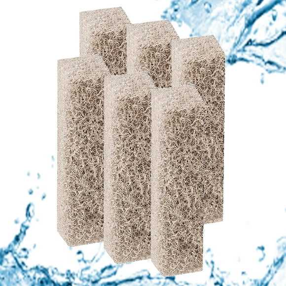 Qzbhct 6 Pack Ammonia Reducer Filter Pads for Aqueon Quietflow LED Pro Model 30 and 50, Fish Tank Replacement Filter Pads for Aquarium Water Filtration