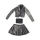 thumbnail image 4 of Conjunto de chaqueta corta, falda plisada y top de tubo a escala 1/6 Conjunto de traje corto en miniatura Gris negro, 4 of 9
