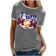 thumbnail image 1 of Elegante blusa de manga corta con cuello redondo y manga abullonada de punto para mujer OAVQHLG3B Store lin121212, 1 of 5