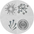 thumbnail image 1 of Ahgly Company Machine Washable Indoor Round Transitional White Smoke Area Rugs, 8' Round, 1 of 7