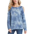 thumbnail image 1 of Suéter con hombros descubiertos Karen Kane para mujer azul extra pequeño, 1 of 2
