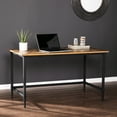 thumbnail image 2 of Home Office Writing Desk In Solid Wood With Reclaimed Look And Black Metal Frame Legs A Flair, 2 of 4