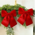 thumbnail image 2 of DefiDgd Christmas Large Velvet Bows Home Decoration,Christmas Bow Holiday Bow for Front Door Wreath Decorations Tree Topper Bow Christmas Decorations(Red), 2 of 6