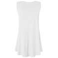 thumbnail image 2 of Made by Johnny Women's Solid Sleeveless Tunic for Leggings Swing Flare Tank Tops S-5XL Plus Size XL WHITE, 2 of 6