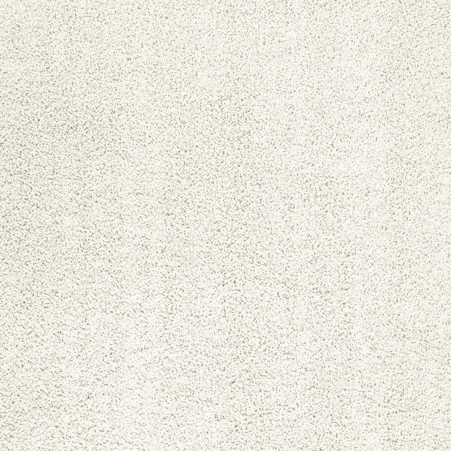 Mainstays Solid Olefin Shag Indoor Entryway Area Rug, Ivory, 2'6"x3'10"