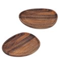 thumbnail image 3 of Easy To  Safe And Poratble Wood Plate Serving Tray Restaurant Kitchen For Home Cafe 26x21cm, 3 of 8