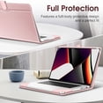thumbnail image 3 of Fintie Case for MacBook Pro 16 Inch A2780/A2485/A2141 (2019/2020/2021/2022/2023 Release), Protective Folio Book Cover, Rose Gold, 3 of 7