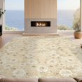 thumbnail image 2 of Design&I 9'x12' Washable Area Rug Giant Skid-Resistant Neutral Weathered Faded Ivory Tones Decorative Beige Cream for Great Room, Large Living, 2 of 7