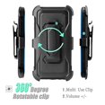 thumbnail image 3 of LG K20 Plus Case, LG K20 V Case, LG LV5 Case, LG K10 2017 Case, LG Harmony Case, Mignova Heavy Duty Armor Case With Screen Protector + Kickstand Belt Swivel Clip Holster Cover-Blue, 3 of 8