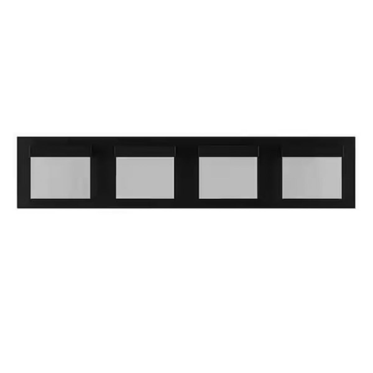 Ceybo LED Bathroom Vanity Light Warm White 24 Inch 3000K Black Modern Matte Four Integrated 10-W LED Bulbs Rectangle Vanity Light Over Mirror Wall Lighting Fixture