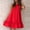 Red, variant on Babysbule Women's Summer Dresses Women's Fashion Casual O-Neck Solid Color Vest Sleeveless Soft Pleated Dress