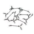 thumbnail image 2 of Ettsollp 10Pcs Long Fishing Connector Rolling Swivel Stainless Steel 3 Way Swivel Sea-8#, 2 of 8