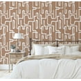 thumbnail image 5 of S4Sassy Peel & Stick Textured Vinyl Wallpaper, Urban Chic Geometric Maze Print Contact Paper Waterproof - Brown, 25"x360", Removable Modern Wall Covering for Home Decor in Bedrooms & Living Areas, 5 of 9