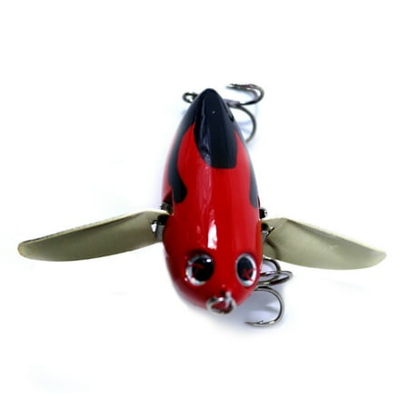 1pcs Topwater Crankbait Fishing Lure Popper 6cm 12.5g Artificial Hard Bait with Metal Wings For Catfish Sea Bass Fishing Tackle