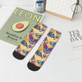thumbnail image 5 of Uemuo Butterfly 3 Printed Crew Socks, Moisture-Wicking Socks, Athletic Socks for Men Breathable Cushion Socks Casual Sport Socks for Running Traveling, 5 of 6